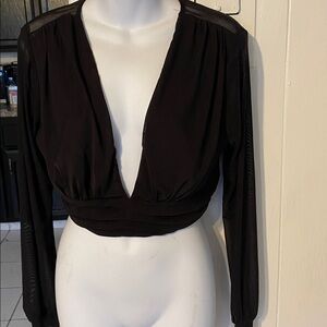 Sincerely Jules Black V-Neck Top